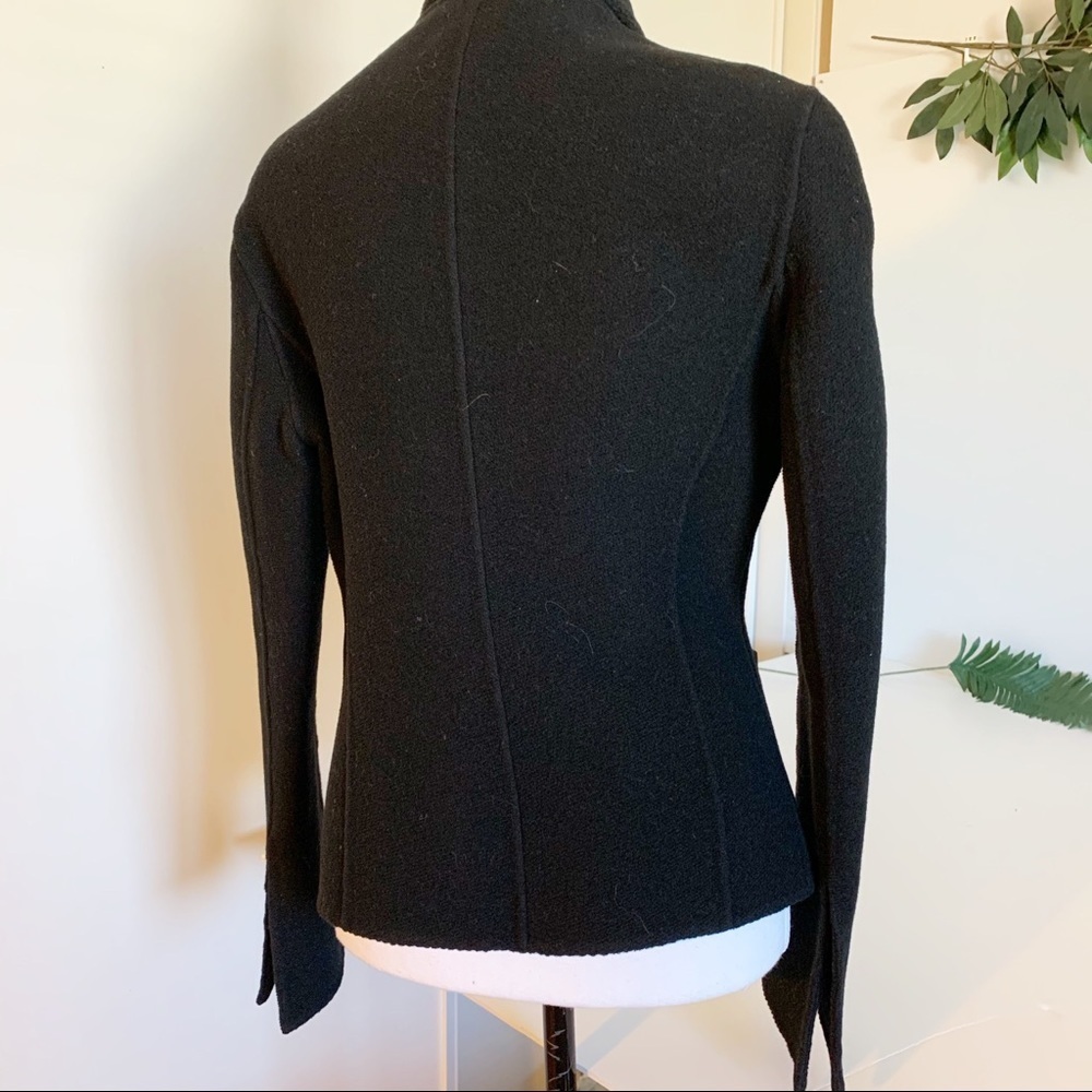 Anne KleinWool Crystal Black button Split Sleeve Jacket - Picture 4 of 6